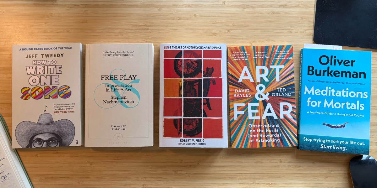The five books in the article.